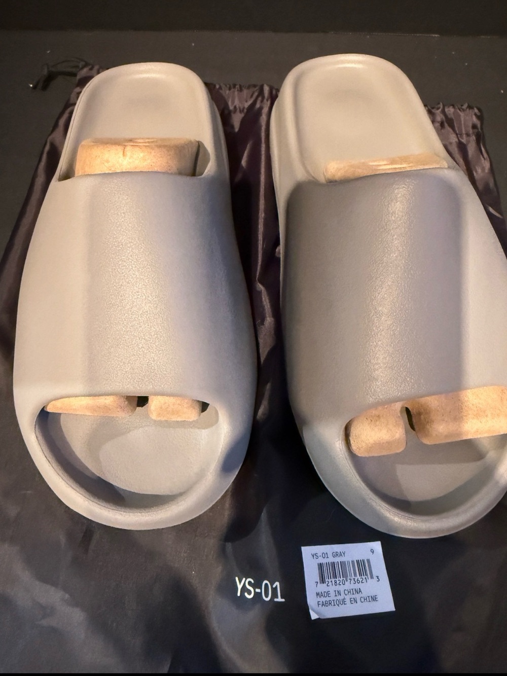YS-01 Yeezy Gray Men's Slide Sandals